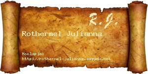 Rothermel Julianna névjegykártya